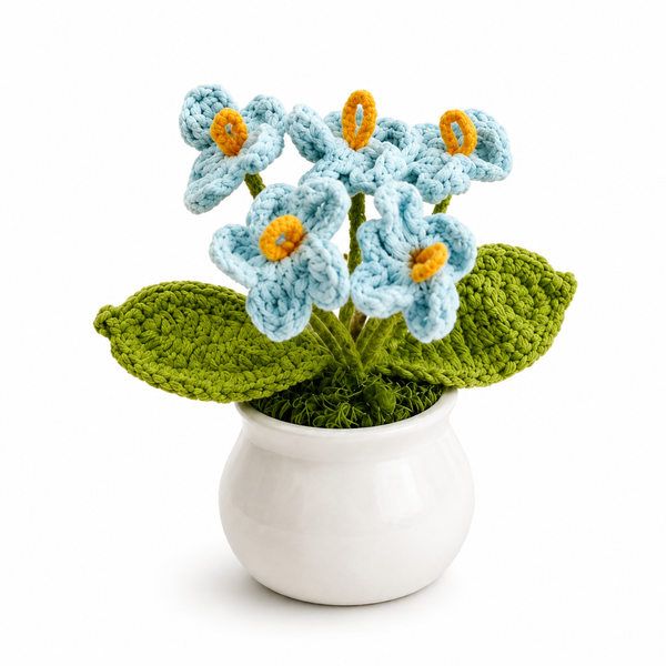 Handmade Crochet Hydrangea Flower Pot