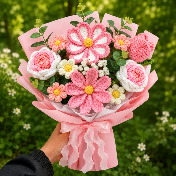 Luxury Handmade Crochet Flower Bouquet