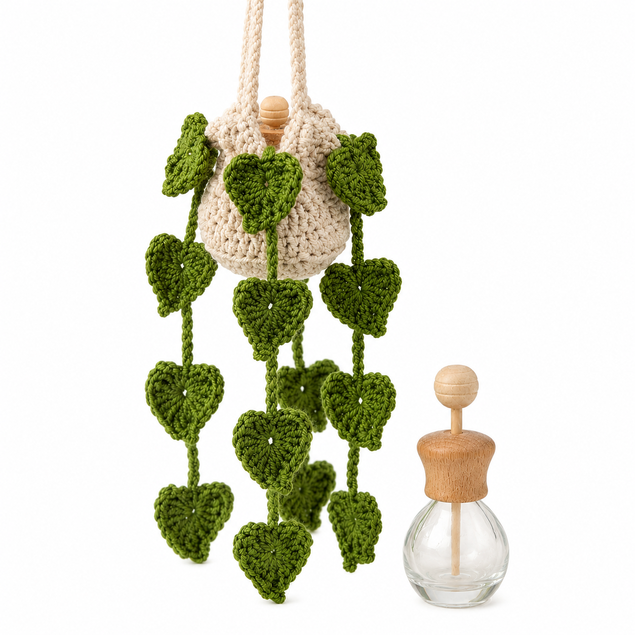Handmade Crochet Hanging Plant Car Diffuser