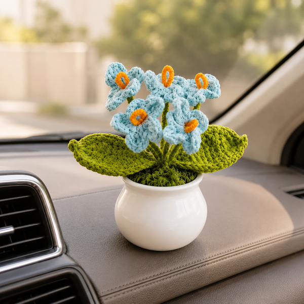 Handmade Crochet Hydrangea Flower Pot