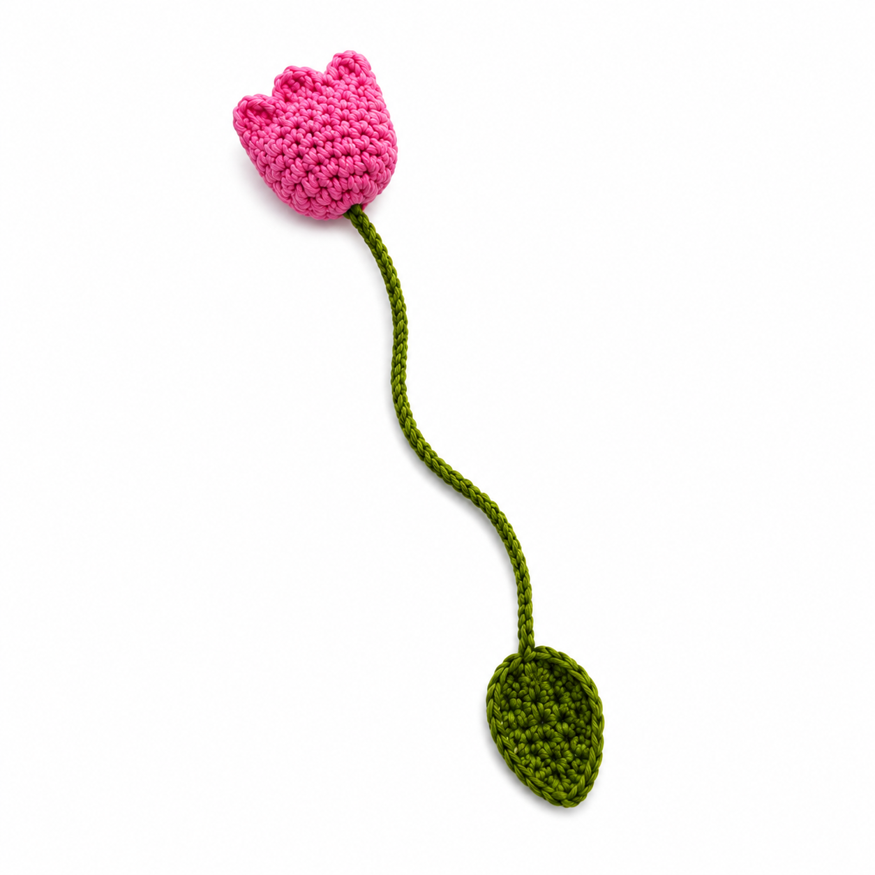 Handmade Tulip Crochet Bookmark for Book Lovers