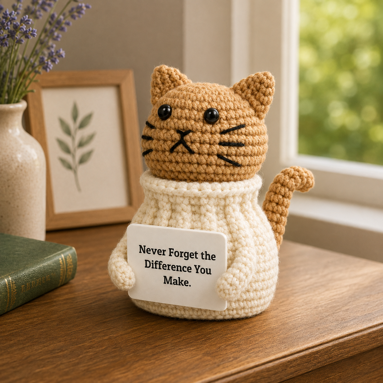 Positive Crochet Cat Plush