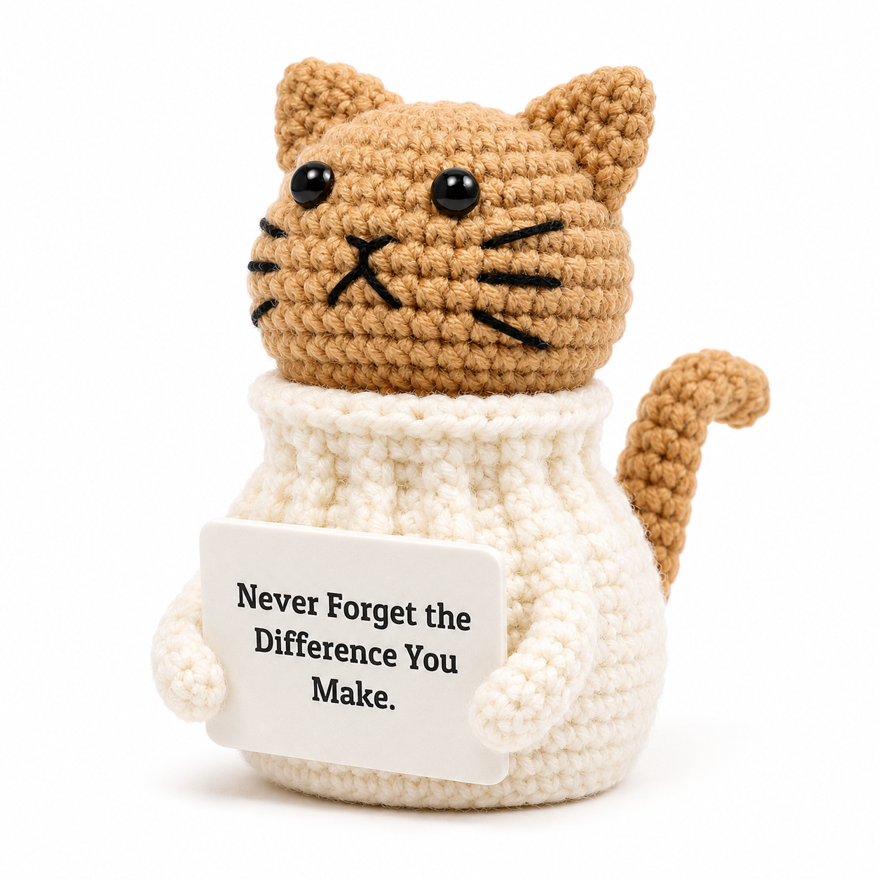 Positive Crochet Cat Plush